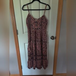 Floral Pink Spaghetti Strap Dress